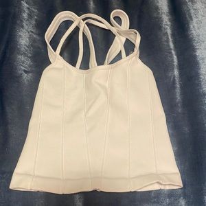 NWOT Free People white tank, XS/S.